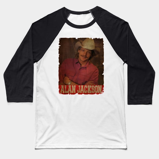 Alan Jackson -Vintage Baseball T-Shirt by Teling Balak